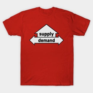 Arrows - Text Art - Supply and Demand T-Shirt